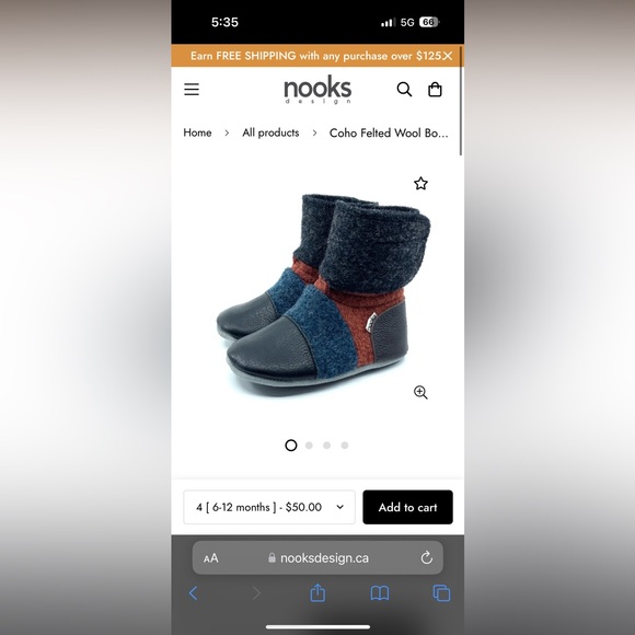 Nooks Baby Felted Wool Booties - Picture 6 of 7